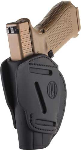 1791 4 Way Holster Leather Belt Right Hand Stealth Black Fits Glock 19 22 23 & S&W MP9/MP40/MP45 Size 5 4WH-5