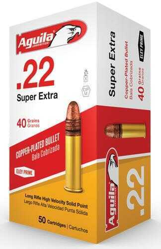 Aguila Super Extra High Veloctiy 22 Long Rifle (LR) 40 Grains Solid Point 50 Bx