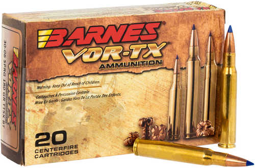 30-06 Springfield 168 Grain Tipped TSX 20 Rounds Barnes Ammunition