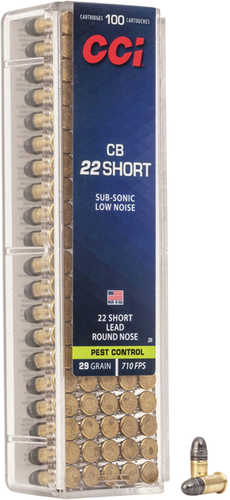 22 Short 29 Grain Lead 100 Rounds CCI Ammunition