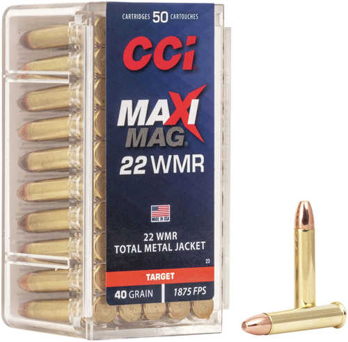 22 Win Mag Rimfire 40 Grain Full Metal Jacket 50 Rounds CCI Ammunition Winchester Magnum