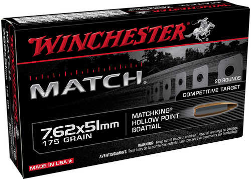 308 Win 175 GR Jacketed Hollow Point 20 Rounds Winchester Ammunition
