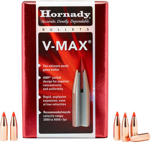 Hornady 22415 V-Max 6mm .243 65 Gr 100 Per Box