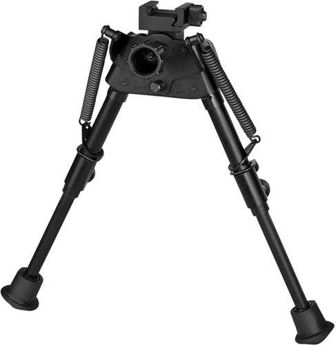 Harris Bipods S-brp Sb Rp Made Of Steel/aluminum With Black Anodized Finish, 6-9" Vertical Adjustment, Rubber Feet, Pica