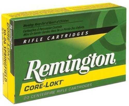 Remington Core-Lokt Rifle Ammunition .30-06 Sprg 180 Gr SP 2700 Fps - 20/Box