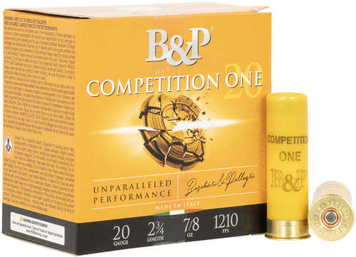 B&P Shotgun Ammunition Competition One (Lead) 20 Gauge 2-3/4" 7/8 Oz. 7-1/2 Shot 25 Per Box