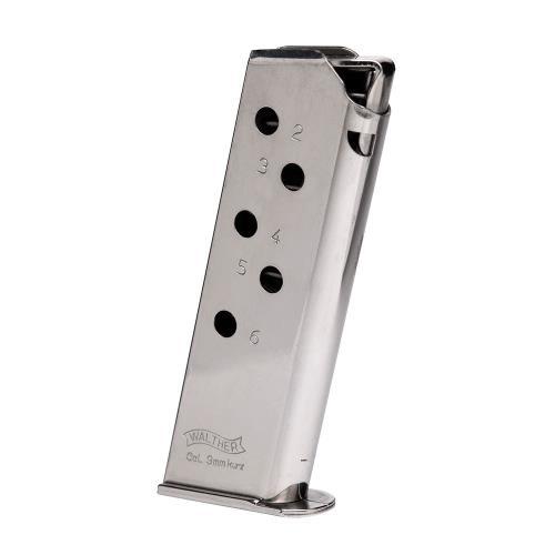 Walther Arms Magazine PPK 380ACP 6Rd Nickel  2246009