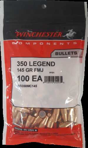 Winchester .357 / 350 Legend Bullet 145 Grain Mc Full Metal Jacket 100 Box