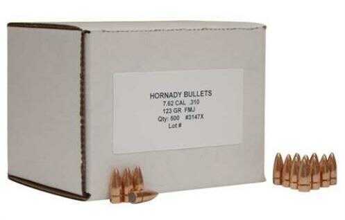Hornady Bullets 7.62 Caliber .310 123 Grain FMJ 500 per Box Designed for the 7.62X39 Russian.