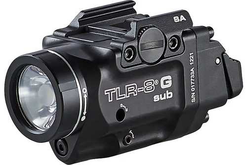 Streamlight TLR-8 Sub Gun Light With Green Laser 500 Lumens for Springfield Hellcat