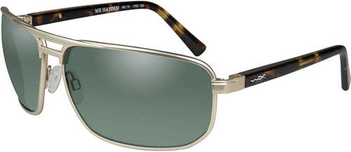 Wiley X Hayden Sunglasses - Polarized Green Lens - Satin Gold Frame