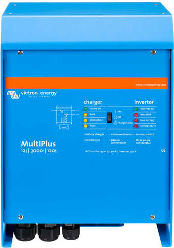 Victron Multiplus Inverter/Charger 12 VDC - 3000W - 120AMP Battery Charger - 50AMP Transfer Switch (UL LISTED)