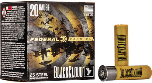 Federal Premium Black Cloud Waterfowl Shotgun Ammo 20 ga. 3 in. 1 oz. 2 Shot 25 rd. Model: PWBX209 2