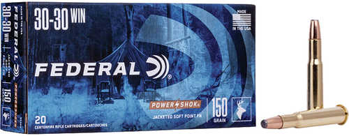 Federal Power-Shok Rifle Ammo 30-30 Win 150 gr. Jacketed Soft Point 20 rd. Model: 3030A