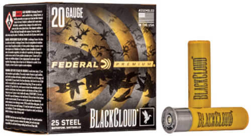 Federal Premium Black Cloud FS Steel with FlightControl Flex Wad 20 Gauge 3" #2 Shot 1 Oz Steel Shot 25 Round Box