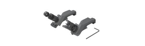 Knights Armament Company 45 Degree Offset Folding Sight Set Fits Picatinny Clamp Mount 600 Meter Micro Rear and Fr