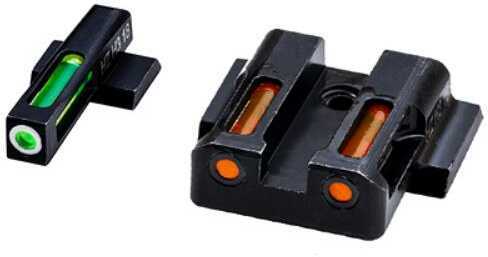 Hi-Viz LiteWave H3 Tritium/Litepipe Night Sights Fits M&P Fullsize And Compact In All Calibers Green Front w/White