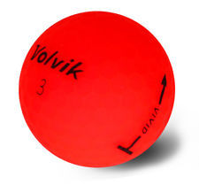Volvik Vivid 3 Piece Golf Balls - Matte Red