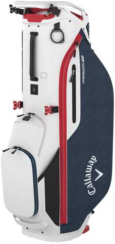 Callaway 2024 Fairway Plus Golf Stand Bag White Navy Red