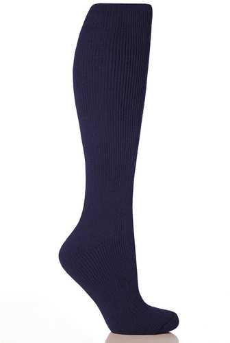 Grabber Heat Holders Ladies Long Leg Sock-Indigo-Size 5-9