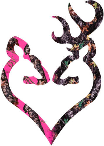 Browning 3922290614 Buck Mark Heart Decal 6" His & Her Camo 5 Pack
