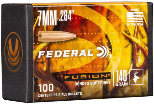 Federal FB284F1 Fusion Component 7mm .284 140 Grain Soft Point 100 Box