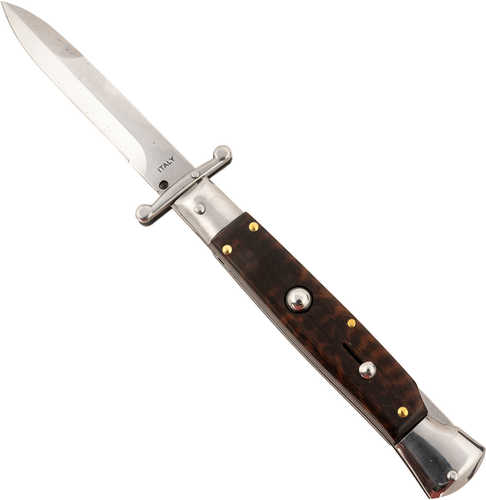Steel River Knives Sgswp Spartan 3.9" Italian Bayonet Polished Blade 5.1" Snakewood Handle Side Open