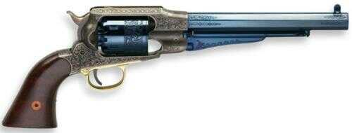 Taylor/Uberti 1858 Remington Laser Engraved Charcoal Blue Finish .44 Caliber 8" Barrel Cap and Ball BP Revolver