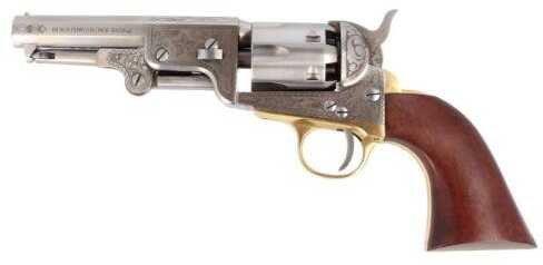Taylor/Pietta 1851 Navy US Marshall White Engraved Finish .36 Caliber 5" Barrel Cap and Ball BP Revolver