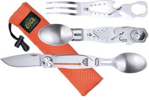 Outdoor Edge Chowlite with Full Size Spoon / Fork and 3 Tools
