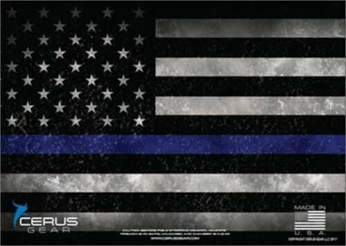 Cerus Gear 3mm Promats 12"x17" Police Support Thin Blue Line