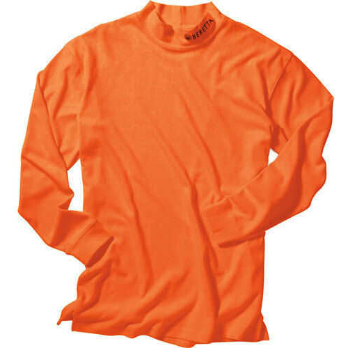 Beretta Men's Mock Turtleneck Long Sleeve Orange Small