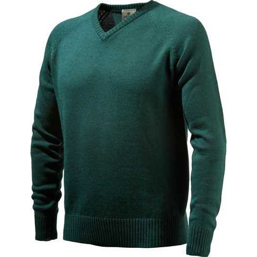 Beretta Men's Classic V-neck Sweater Dark Green Large