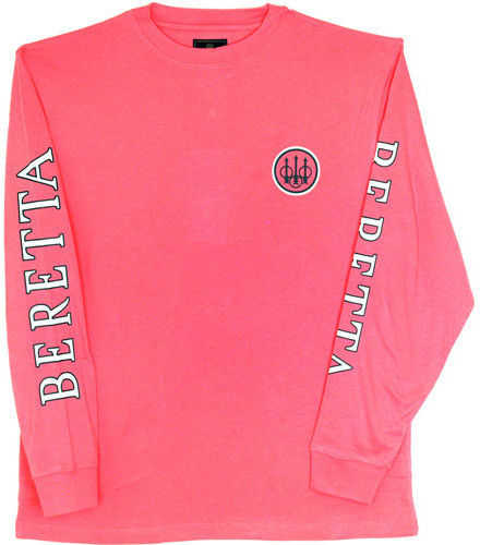 Beretta Women's Double Logo L-sleeve T-shirt Pink Xxlarge