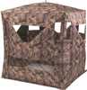 The Native Mohican ground blind features brush holders, magnetic closure, slide window system, garage door entrance, and heavy duty stake down system. Easy to pack. Height: 76.5â€. Footprint: 67.5â€...