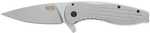 S.O.G SOG-14-41-02 Aegis FLK 3.40" Folding Clip Point Satin 4116 Stainless Steel Blade/Silver Handle Inc