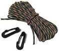 Link to The Paradox Bow Rope features 30 feet of camo paracord with two molded spring clips.
