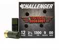Challenger 12Ga 2 3/4' 9 Pellet 00 Buck 1225Fps Gauge: 12 Gauge Length: 2 3/4'' Muzzle Velocity (Feet Per Second): 1300 Pellets: 9 Rounds: 25 Shot Size: #00 Buck Manufacturer: Challenger Ammo Model: 0...