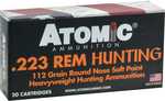 223 Rem 112 Grain Round Nose 20 Rounds Atomic Ammunition Remington