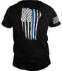Printed Kicks Thin Blue Line Bttl Flg Men's Tshirt Black Xl