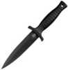 The Smith & Wesson H.R.T. Full Tang Fixed Blade Knife Is Made Out Of a Black High Carbon Stainless-Steel Dual-edged Spear Point Blade With Blood grooves. Its TPE Rubber Wrapped Handle Comes With Lanya...