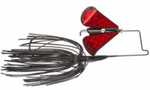 Prototype Lures Guerrilla Buzz 1/4Oz Black With Black Blade Red Prism Tape  Model: GB14-12