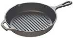 The Lodge L8GP3 10.25 inch Round Cast Iron Grill Pan is a seasoned cast iron grill pan with an assist handle. The ribs of the Lodge round grill pan allow fat to drain from food while also searing tant...