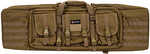 G*Outdoors DRC42-FDE Double Rifle Case Flat Dark Earth 600D Polyester With 2 Padded Pistol Sleeves, MOLLE Webbing & Lock