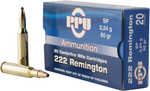 222 Rem 50 Grain Soft Point 20 Rounds PPU Ammunition 222 Remington