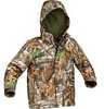 Material: Poly Fleece Color: Realtree Edge Size: Youth Medium Type: Parka Long Sleeve: Y Other FEATURES:: Retain Heat Retention Technology, Waterproof, Windproof, Relaxed Fit, Two Way Zipper, High Col...