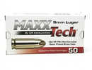 MaxxTech 9mm Luger 124 gr Full Metal Jacket Ammo 50 Round Box