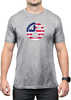 Magpul Mag1281030l Independence Icon T-shirt Athletic Gray Heather Short Sleeve Large