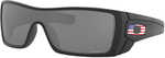 Oakley's Batwolf features a Single Continuous Lens That Sweeps Across a Comfortably Lightweight O Matter Frame And Two Interchangeable icons Are Included To Change Your Look In seconds.