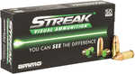 Streak Visual Ammunition features An Exclusive patented Technology That Allows The Shooter To visually See The projectiles Path Toward Its Target. Streak rounds Do Not Generate Heat So They Are Safe T...